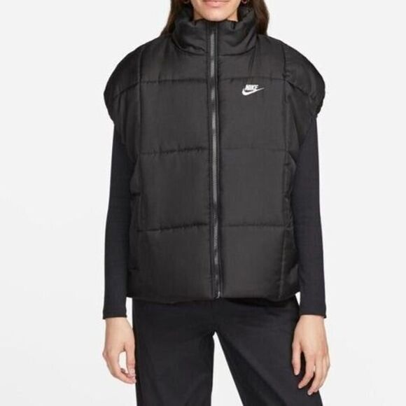Nike FB7679-010 Women’s Sz L Black Sportswear Puffer Therma-FIT Loose Vest - Picture 10 of 10